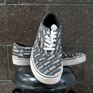 Vans Colorful Love Wins Pride Sneakers Athetic Athleisure Surfer Skateboard Off